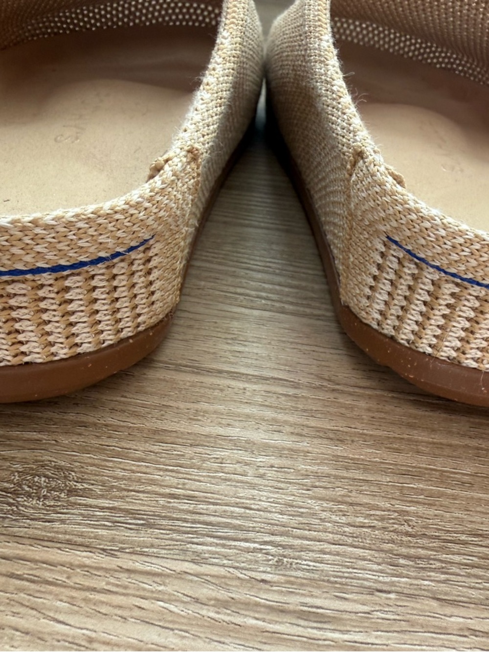 Rothy's Hemp Casual Clog Slip On Comfort Shoes Pelican Raffia Knit Washable Sz 7 - Picture 8 of 12